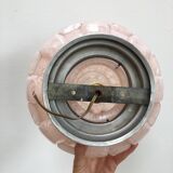 Large Art Deco ceiling light in pink Clichy glass