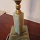 Foot lamp bedside desk onyx brass 1950 60