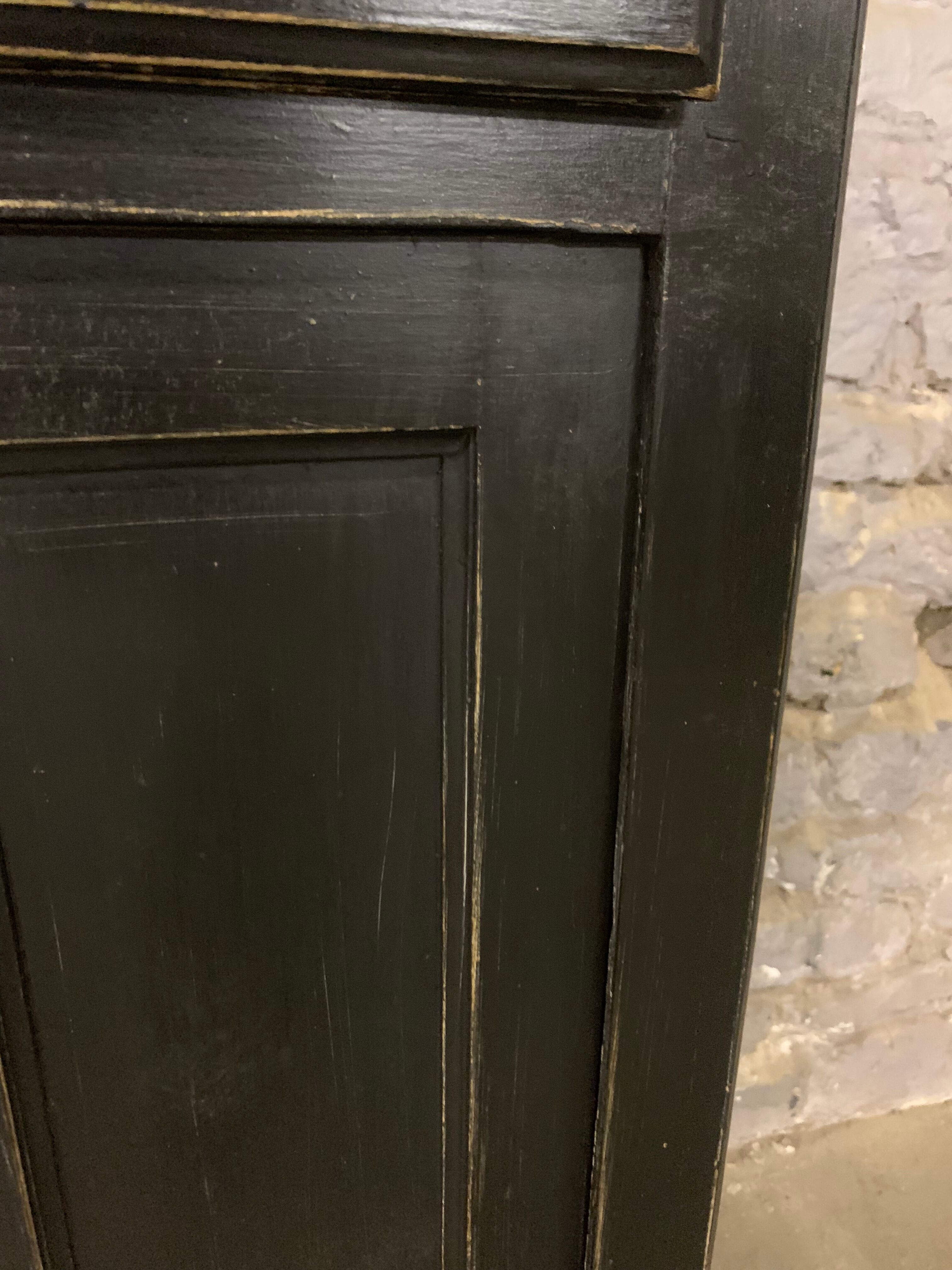 Old Parisian buffet patinated black 1950