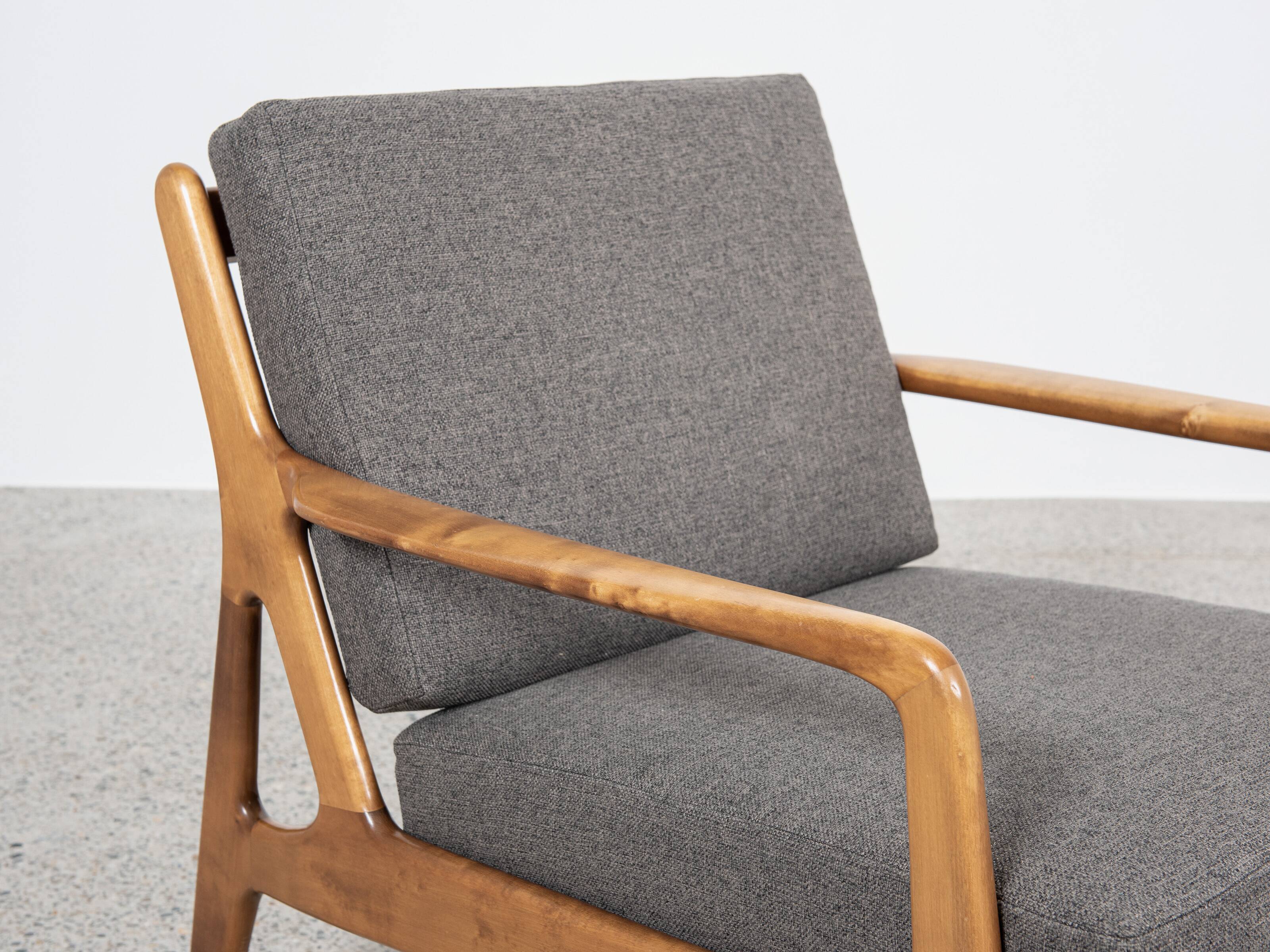 Midcentury Danish pair of easy chairs by Arne Vodder 1960s