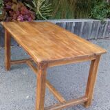 Table de ferme ancienne cirée en chêne
