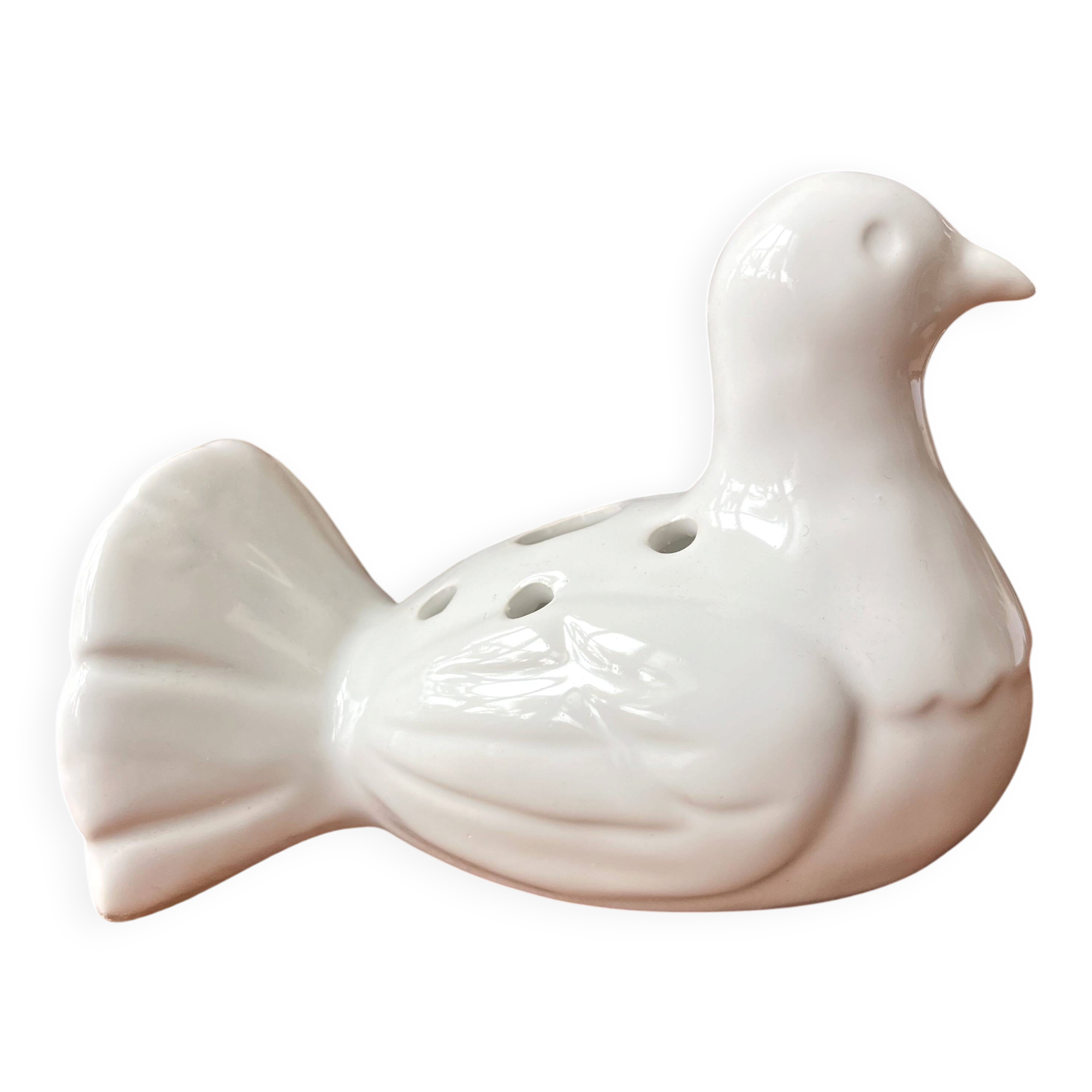 Ceramic vase bird flower spike