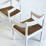 Set of 4 Carimate chairs by Vico Magistretti