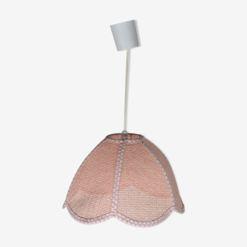 Pink flower hanging lamp