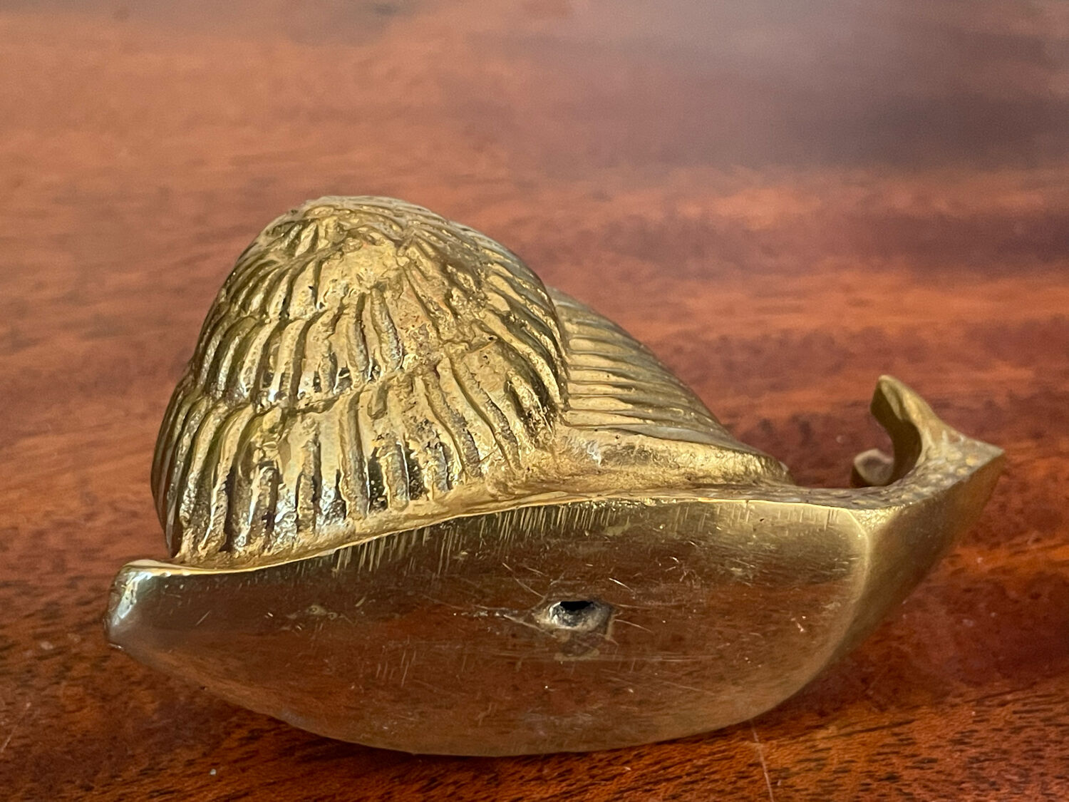 Vintage brass snail