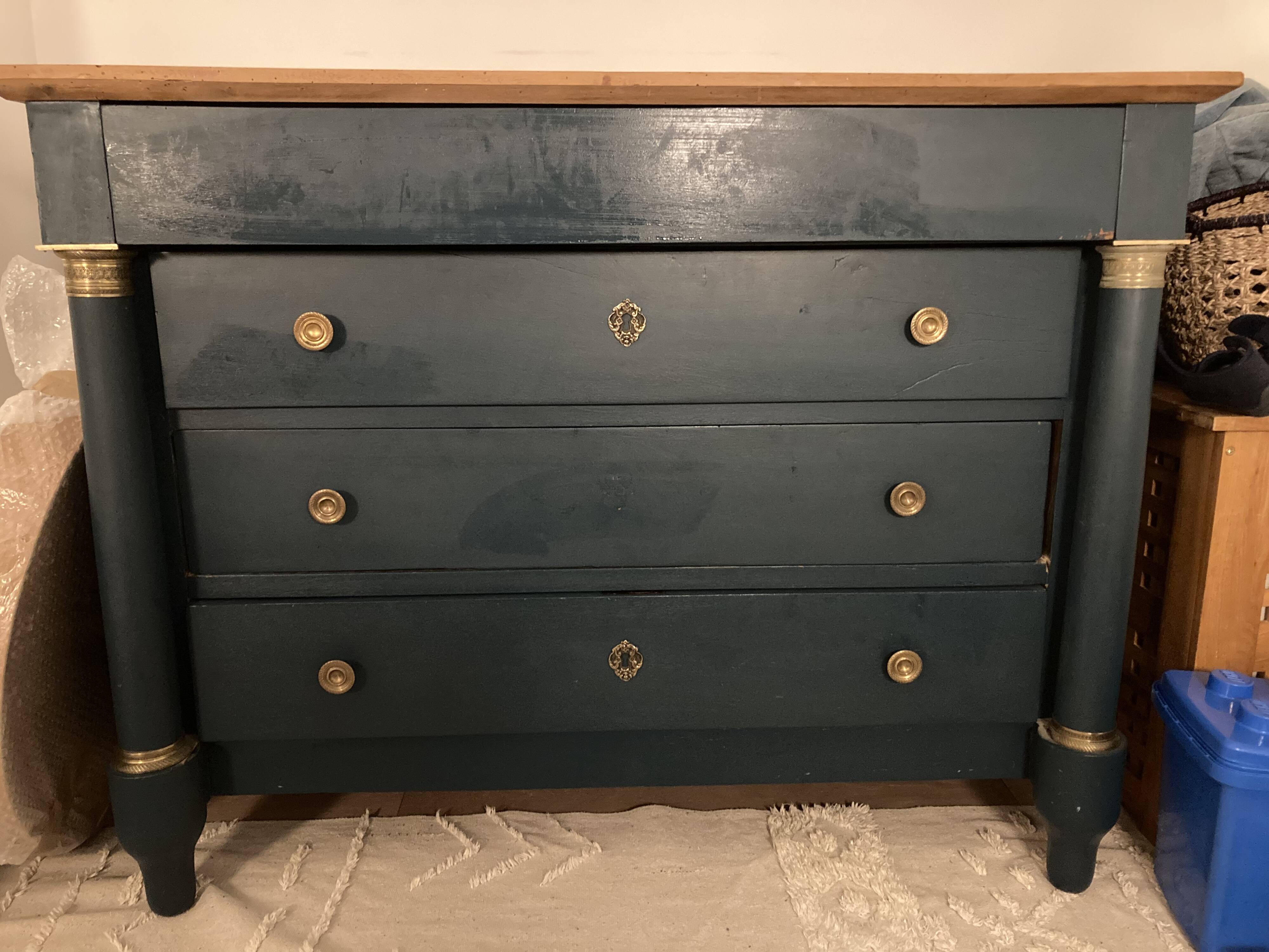 Empire style chest of drawers