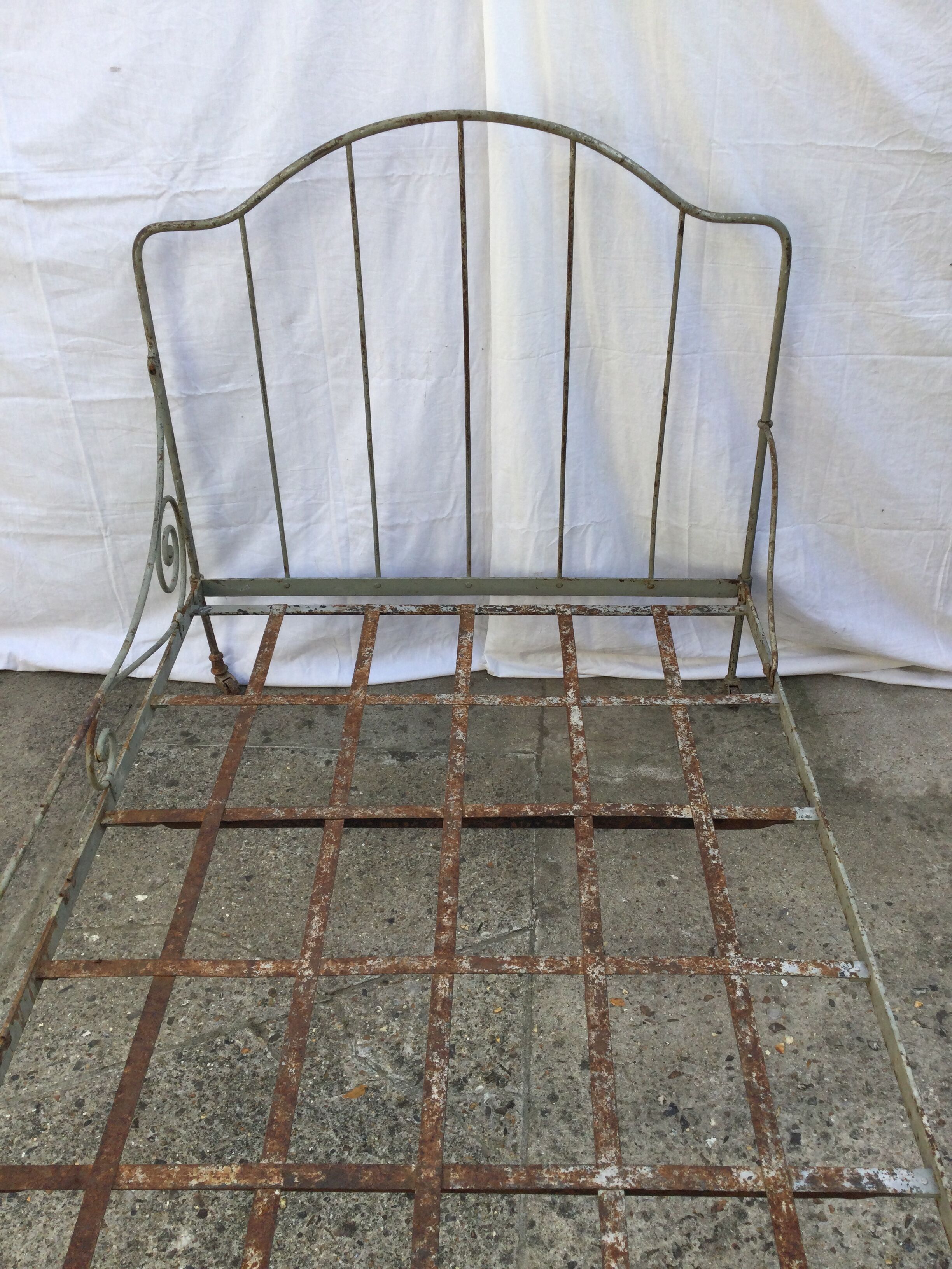 Wrought iron folding bed
