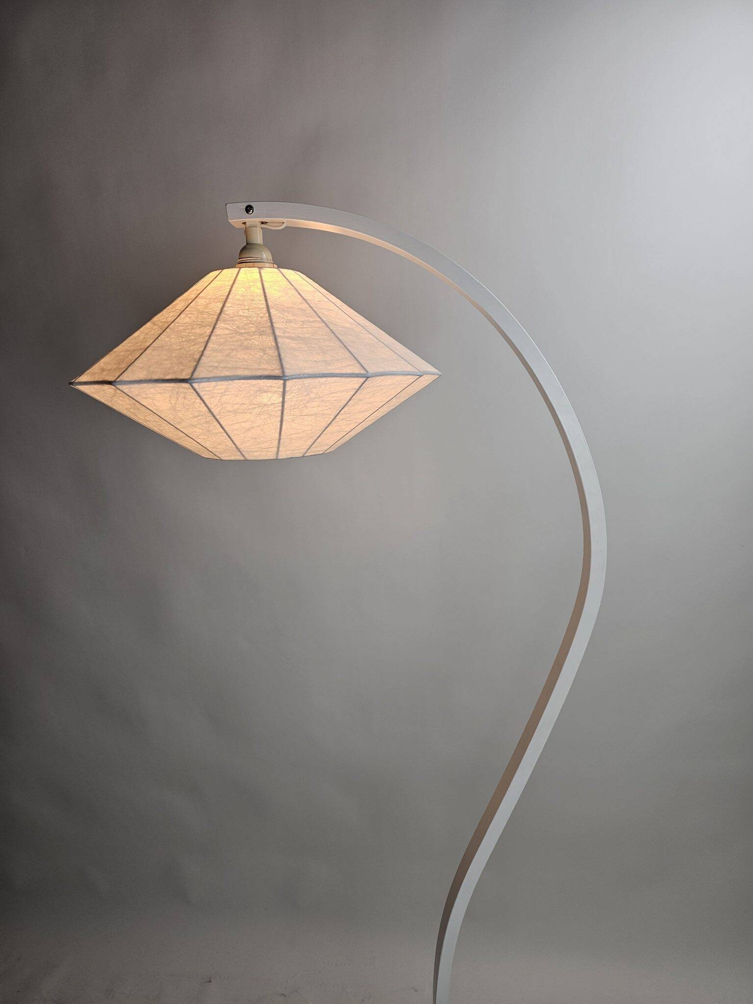 Caprani floor lamp with graphic cocoon shade, Denmark, 1970s