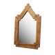 Vintage wall mirror turtle in burnt bamboo rattan