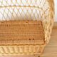 Banquette coffre vintage en osier