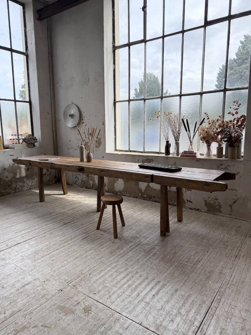 Brutalist popular art table XXL 3.5m/4m pine and oak