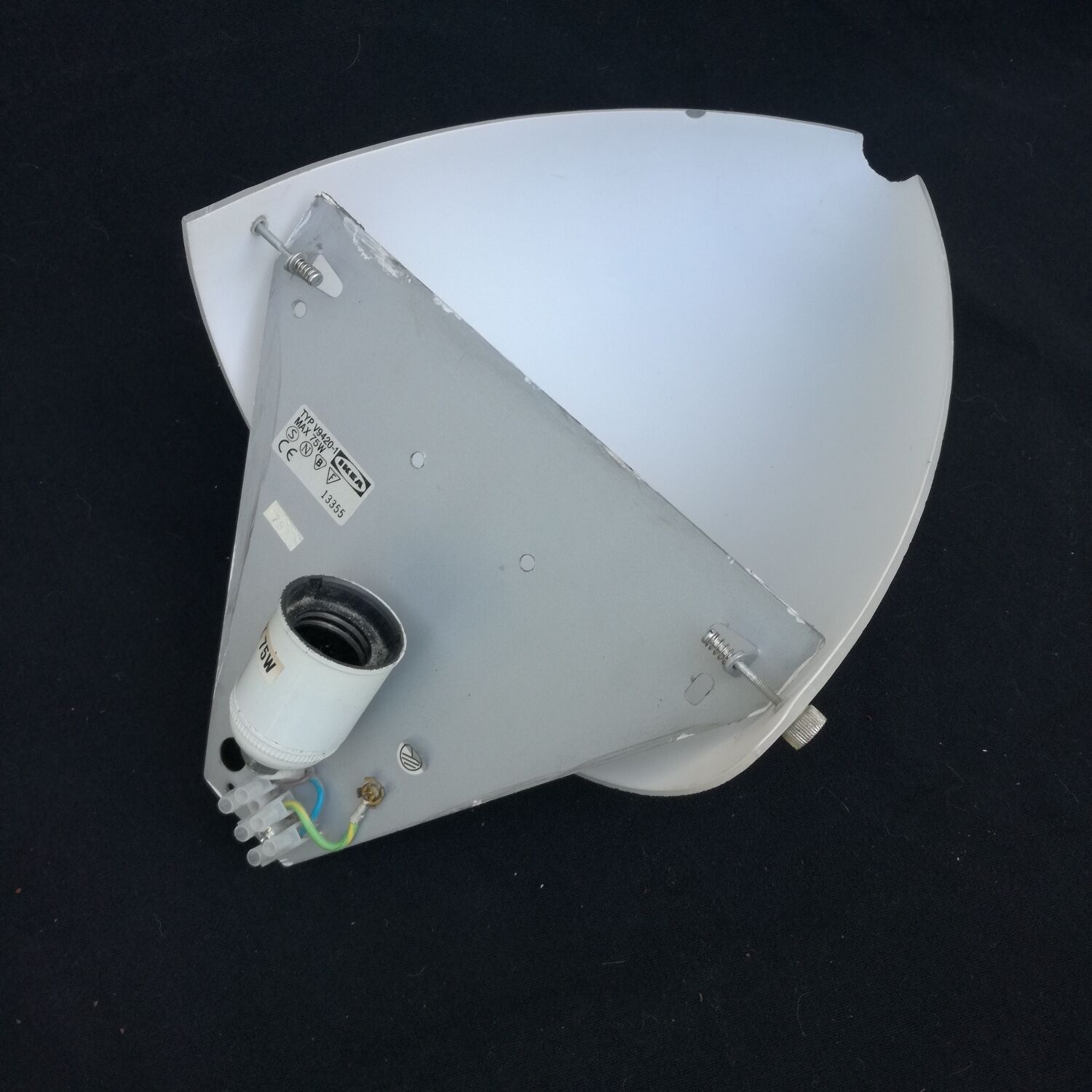 Ikea typ V9420 wall lamp in opaline glass