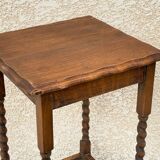 Side table in the countryside style in turned wood