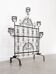 Spanish Wrought Iron Fireplace Screen Candelabra, Arts and Crafts, 1880s