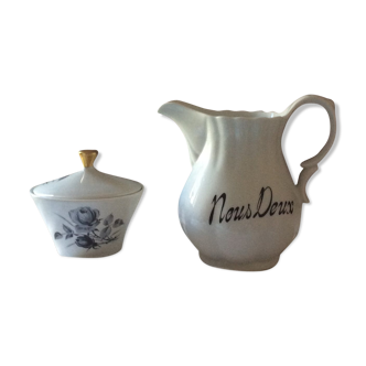 Pot à lait et sucrier
