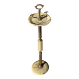 Marble and brass standing ashtray H74 D17
