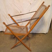 Fauteuil canné pliant début XX