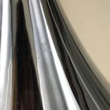 Suspension drop in chromed metal and glass globe