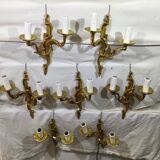 7 Bronze Wall Lamps 2 lights
