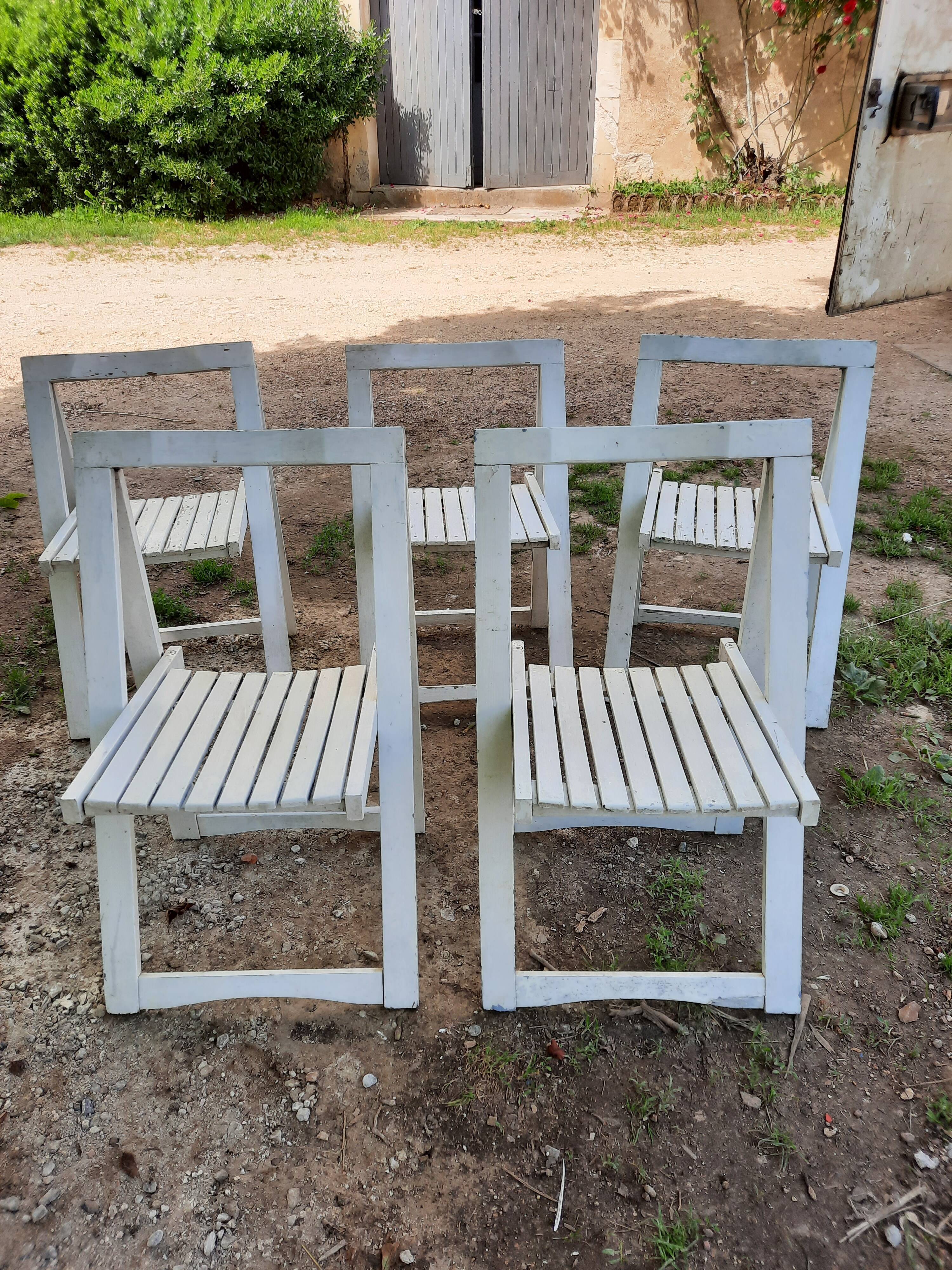 5 folding garden chairs
