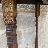 Console half moon carved wood 1970