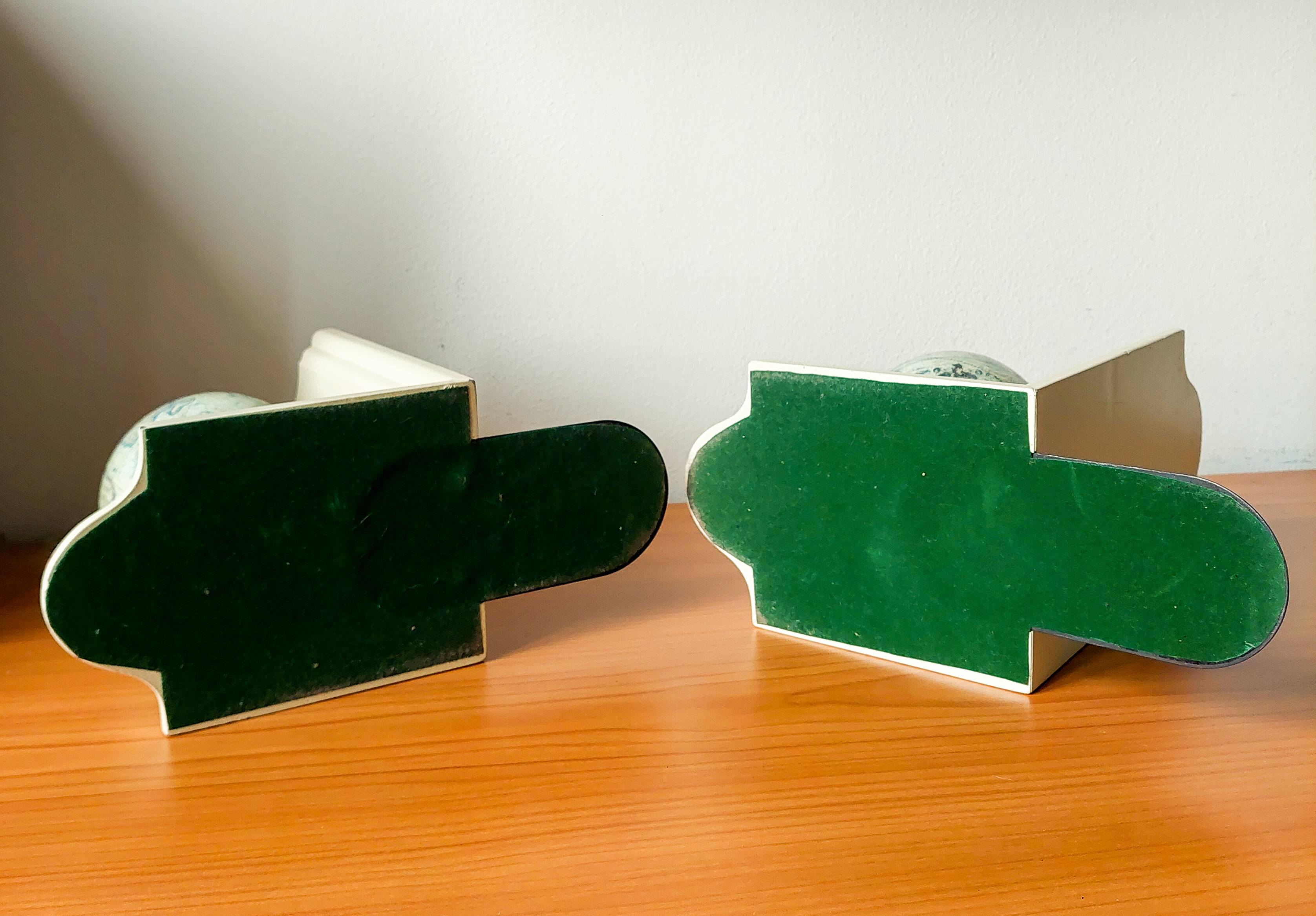 Pair of vintage globe bookends