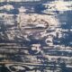 Antique chest of drawers in blue and white painted wood - shabby-chic patinated charm