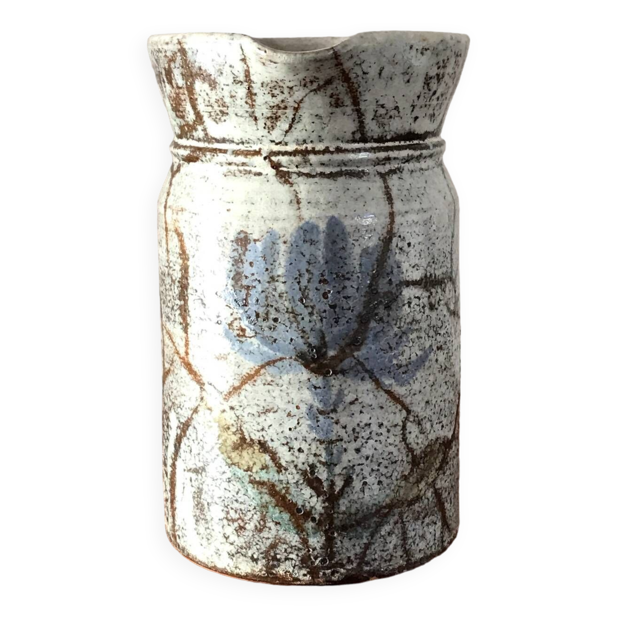 Ceramic pitcher by Gustave Reynaud workshop Le Murier Vallauris 60s vintage