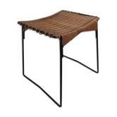 Raoul Guys stool for Airborne in wicker and metal 50s