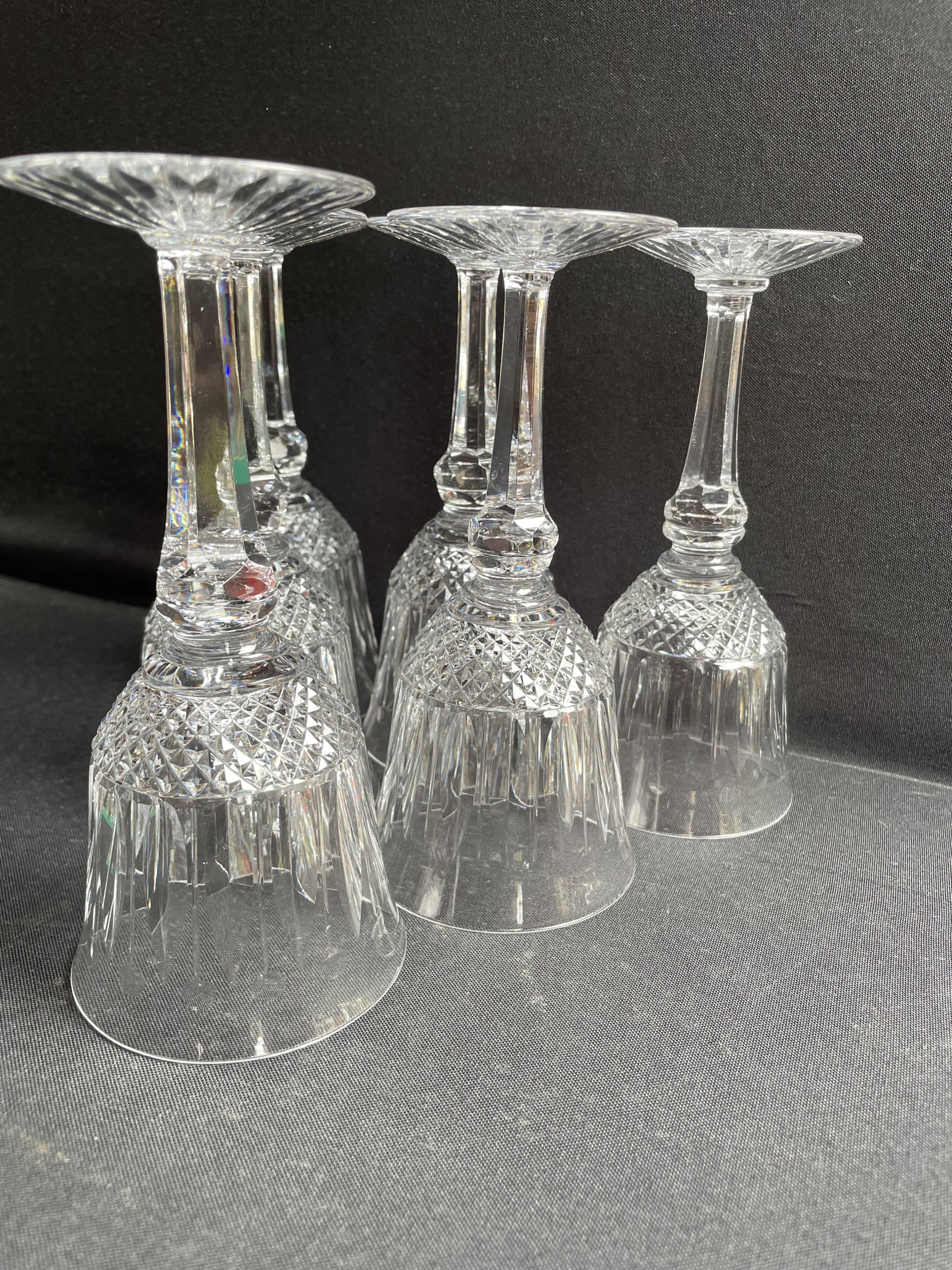 6 Red/White Wine Glasses – Mouth Blown and Hand Cut Crystal