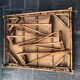Table ou bureau vintage art deco en bambou