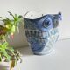 Vintage Chinese Porcelain Owl Planter
