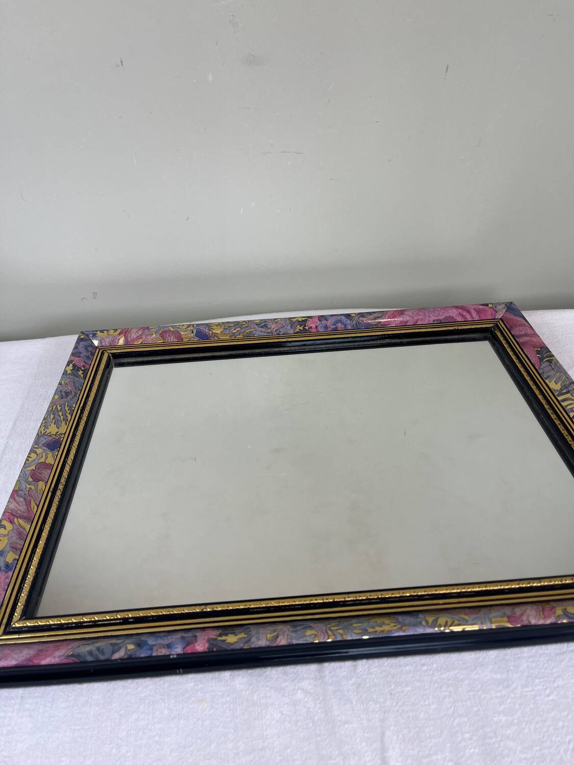 Vintage floral mirror