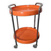 Orange trolley on wheels from the 70s