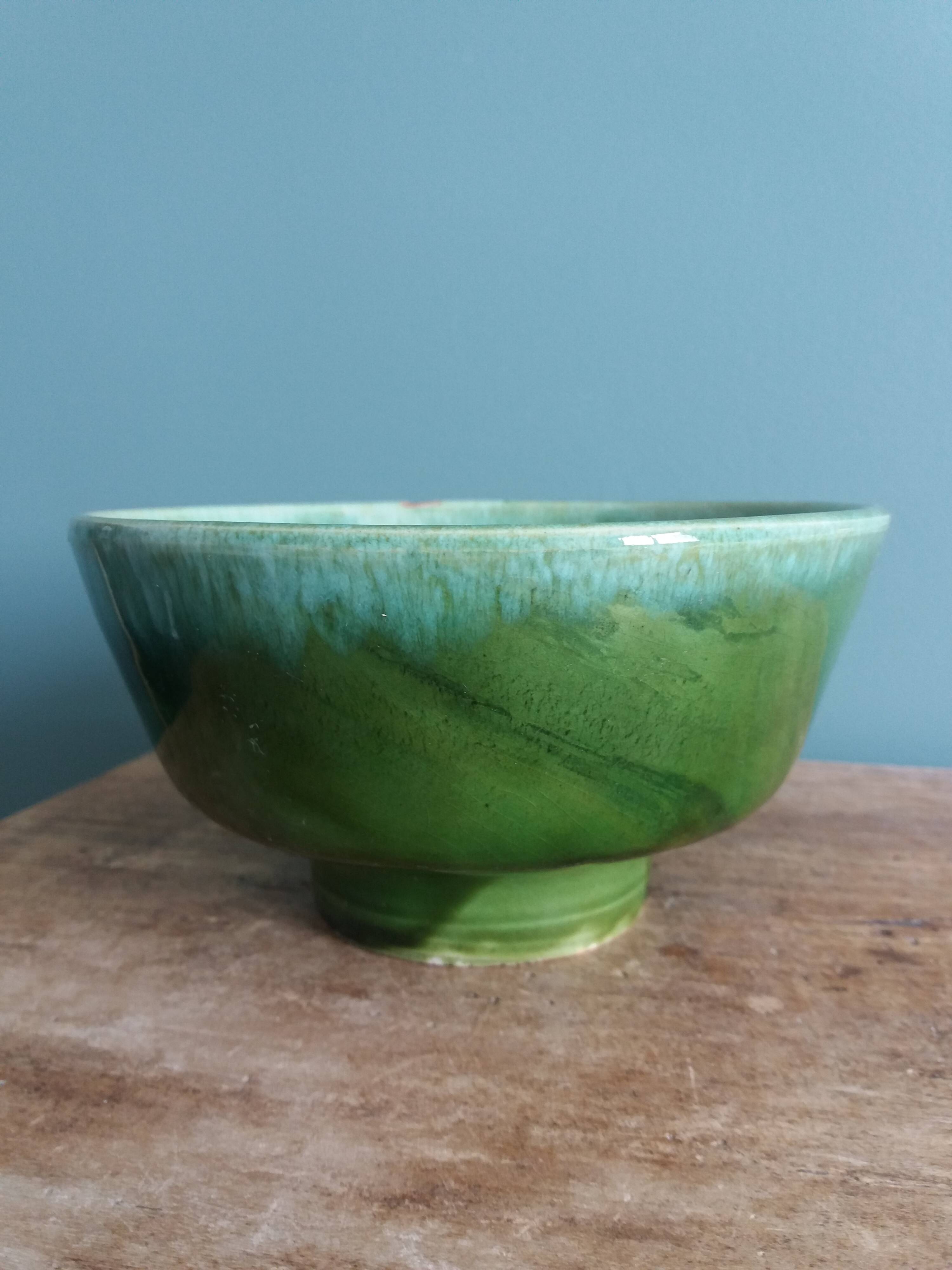 Planter, flower pot in glazed ceramic