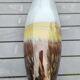 Large Cylindrical Vase in Murano Blown Art Glass/Gold Glitter