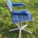 Blue office chair of the 70s swivelling