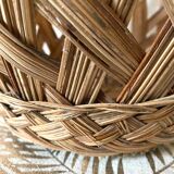 Woven wicker planter