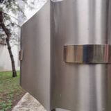 Space age chrome pendant light