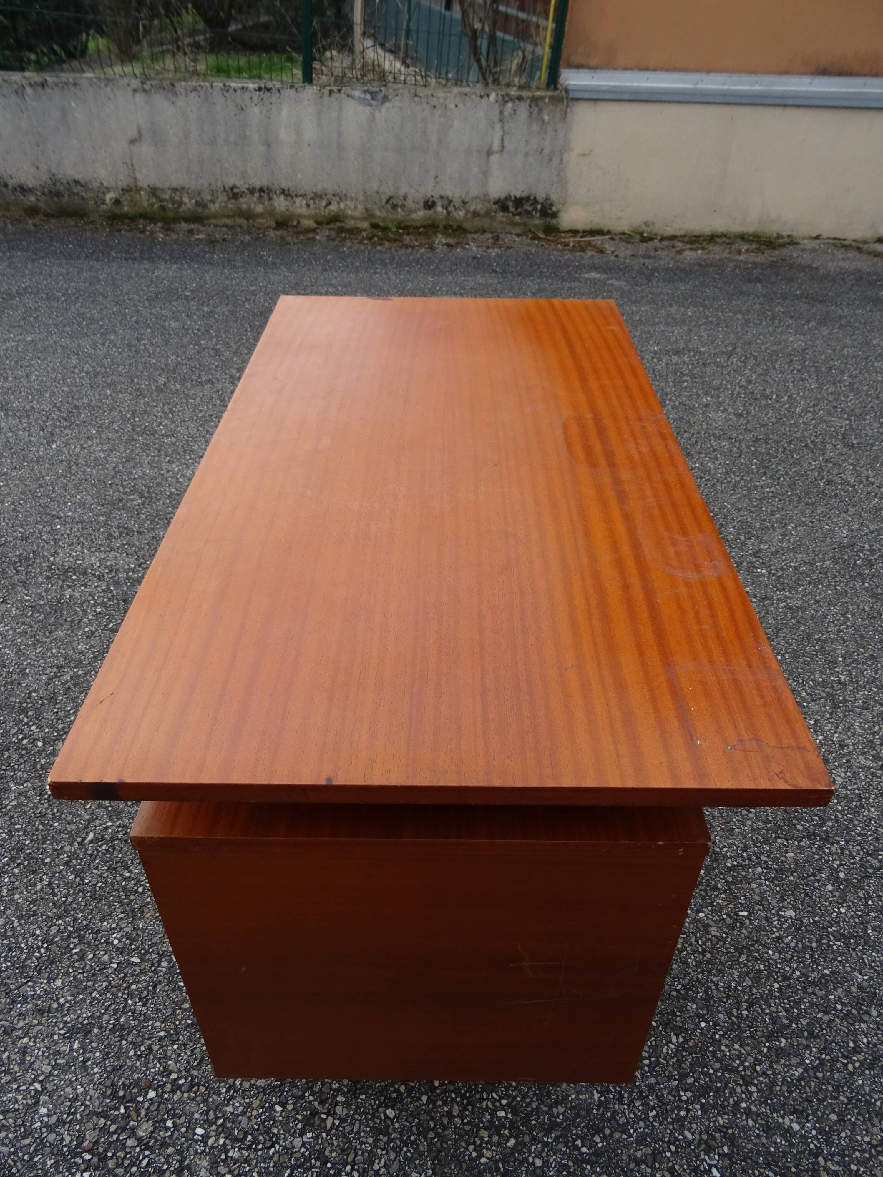 Vintage wood metal desk from the 60s