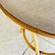 Vintage rattan and bamboo side table, circa 1969.