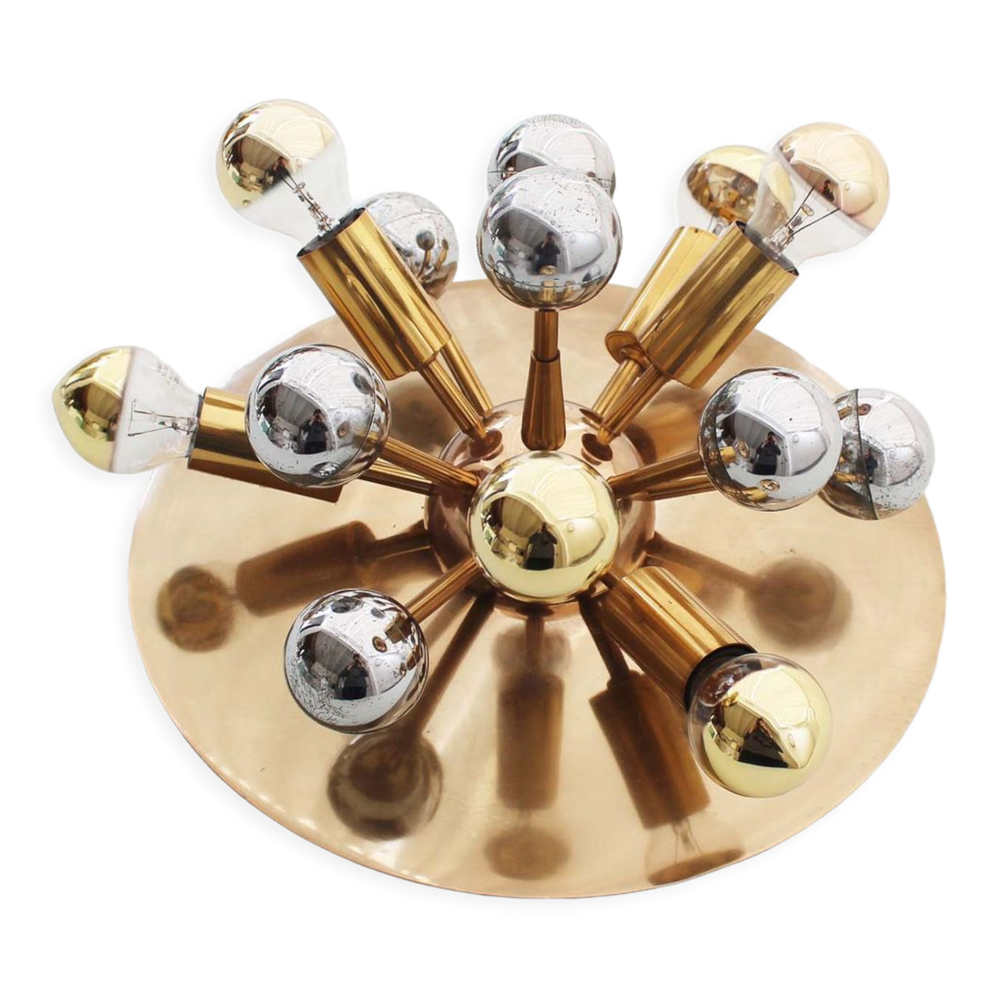 Brass sputnik wall light by Sa Boulanger