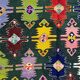 Gorgeous old Romanian kilim, geometrical design, colorful wool tapis kilim Tapis roumain