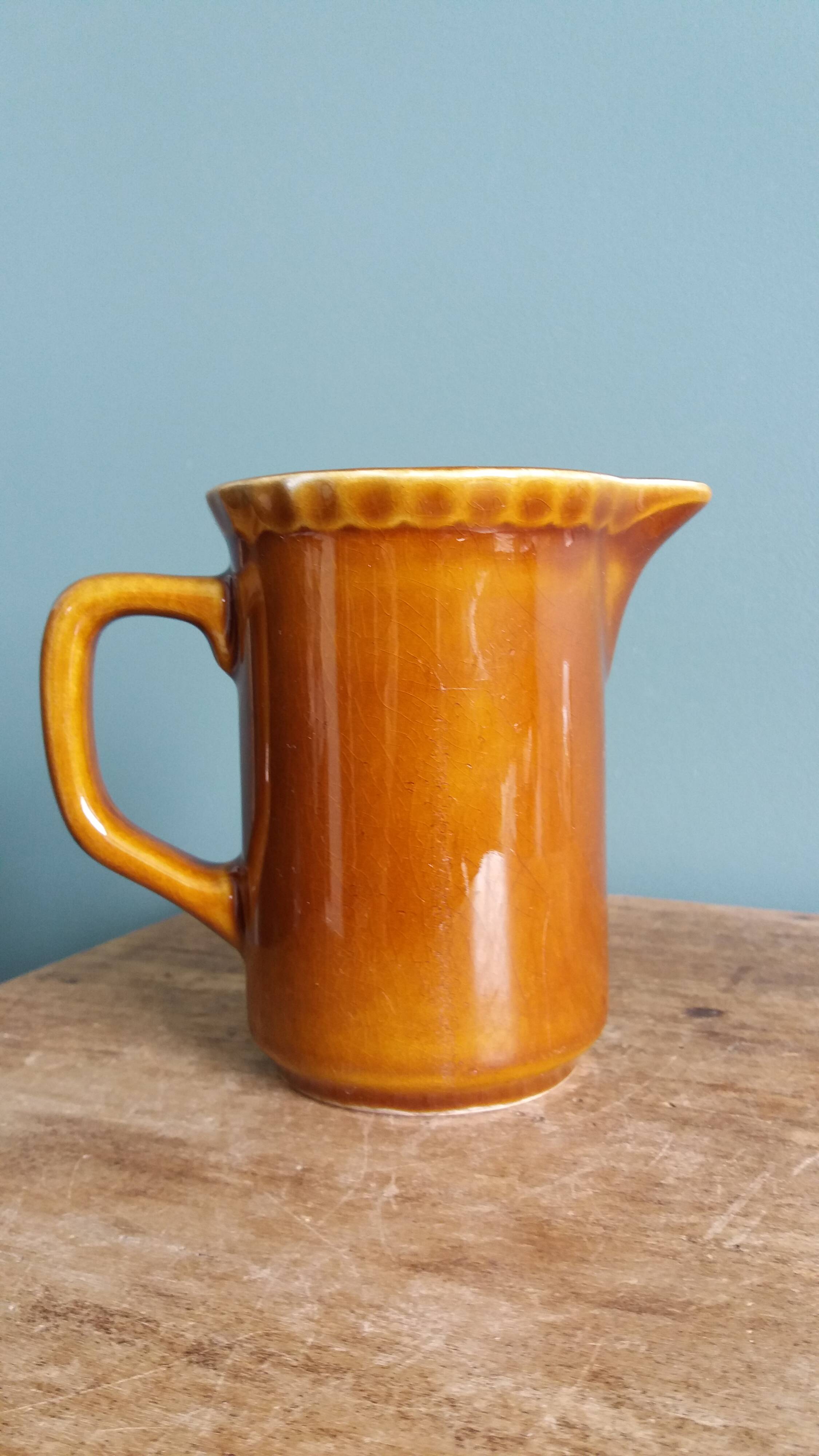 Jug milk pot Digoin Sarreguemines