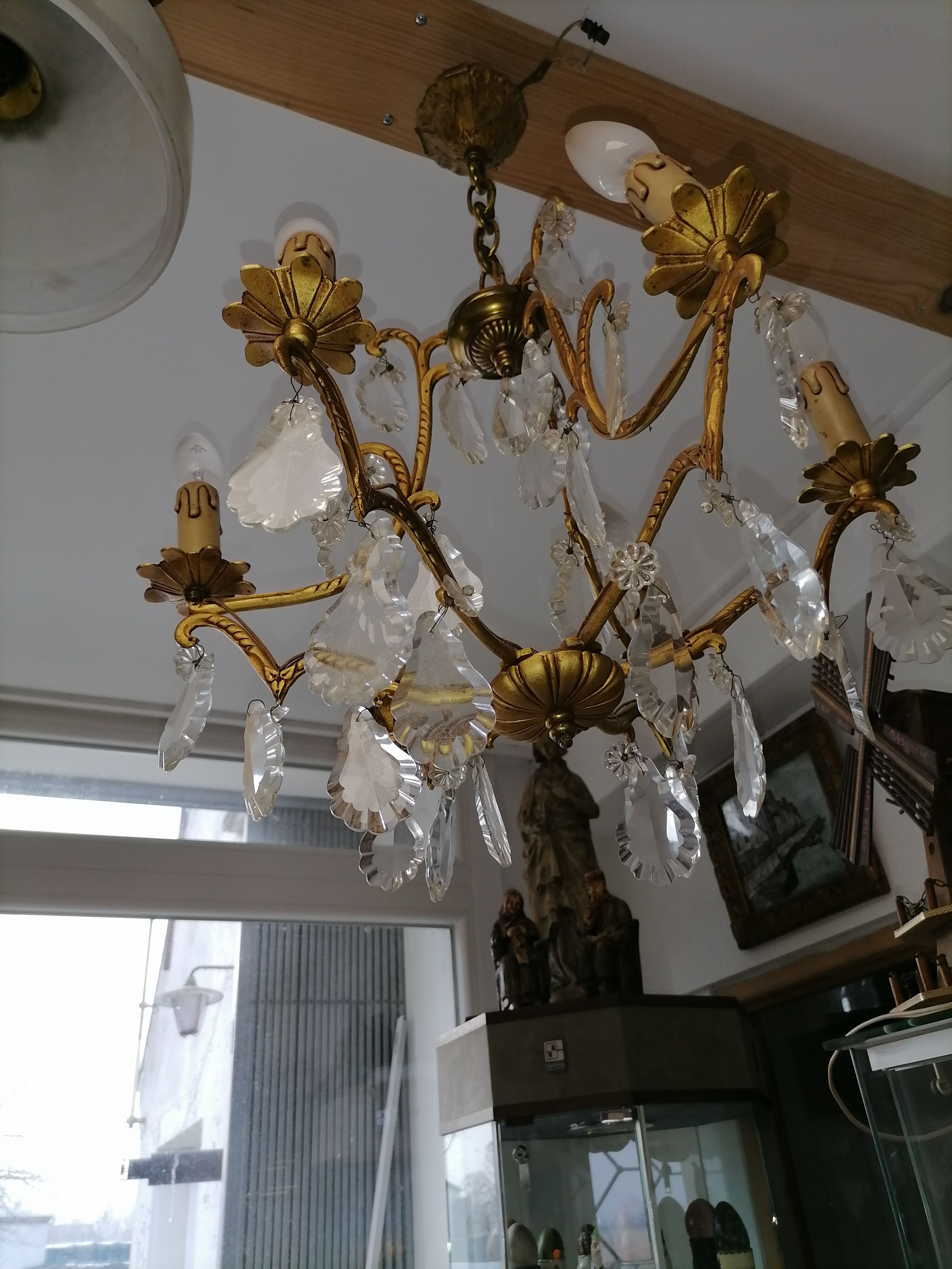 Chandelier pampilles 6 branches