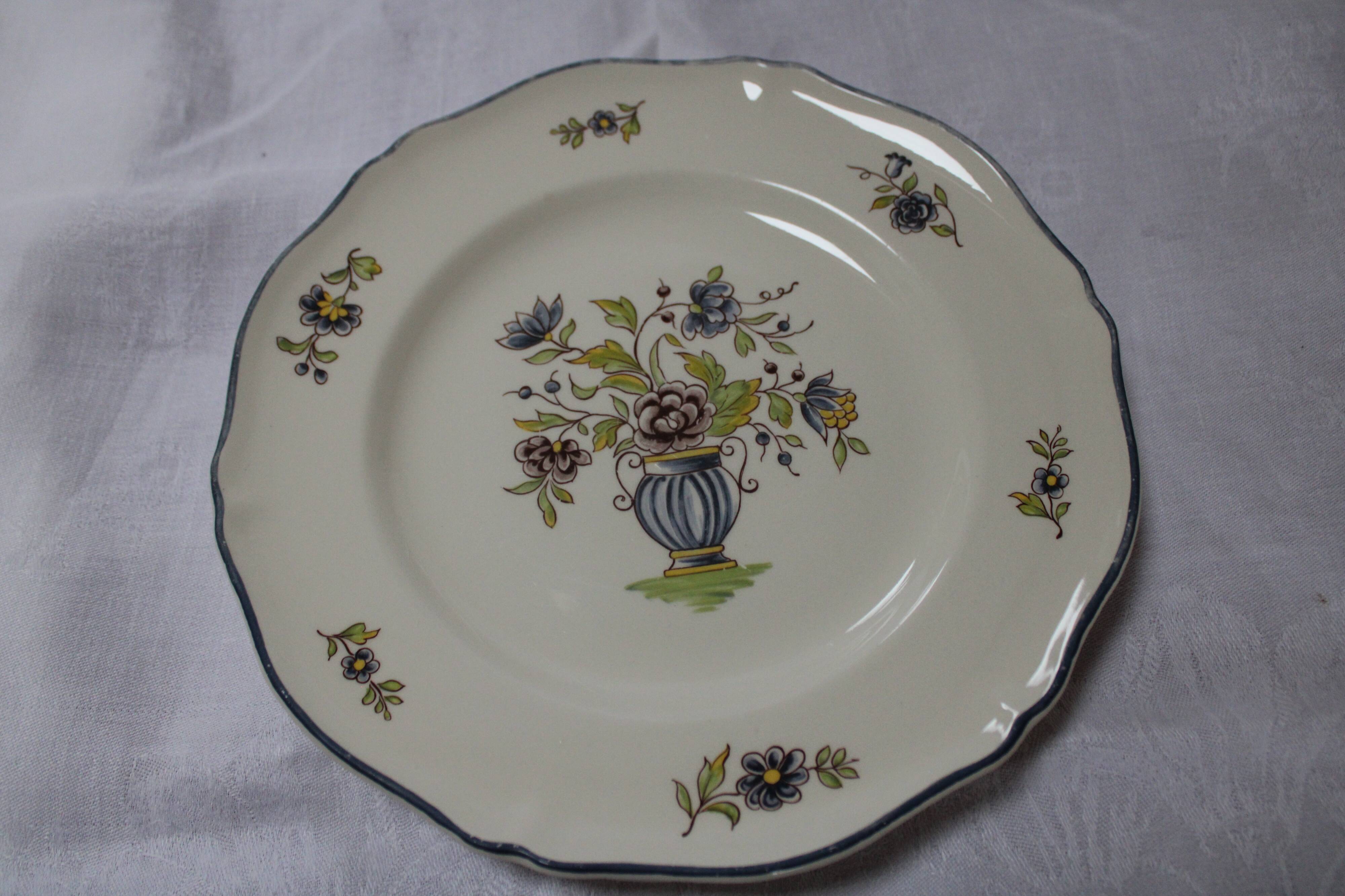 6 Plates Saint-Amand Vieux Delft