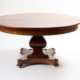 Original English round dining table, antique
