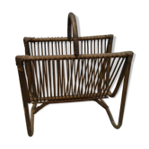 Porte-revue rotin bambou vintage