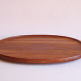 Oval Teak Wooden Serving Tray by Jens Quistgaard for Dansk Designs, Denmark 1960s.