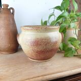 Grand Cache-Pot en Grès Vernissé – Signé Accolay n 18, H 19,5 cm